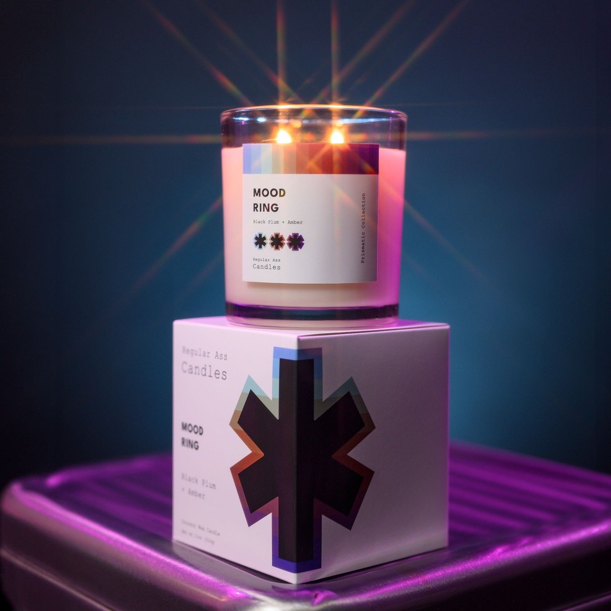 Regular Ass Candles - Mood Ring (Black Plum + Amber) Candle