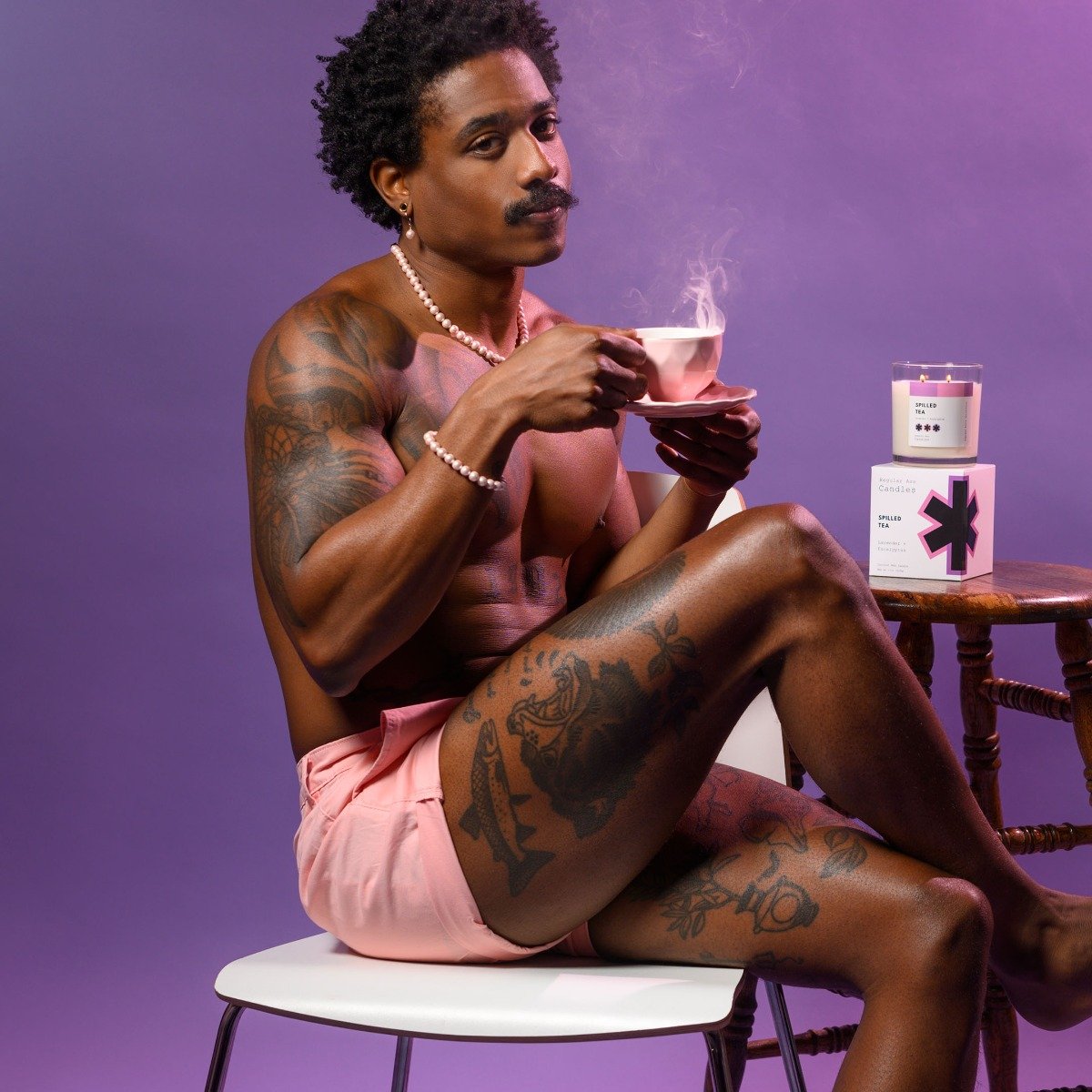 Regular Ass Candles - Spilled Tea (Lavender + Eucalyptus) Candle