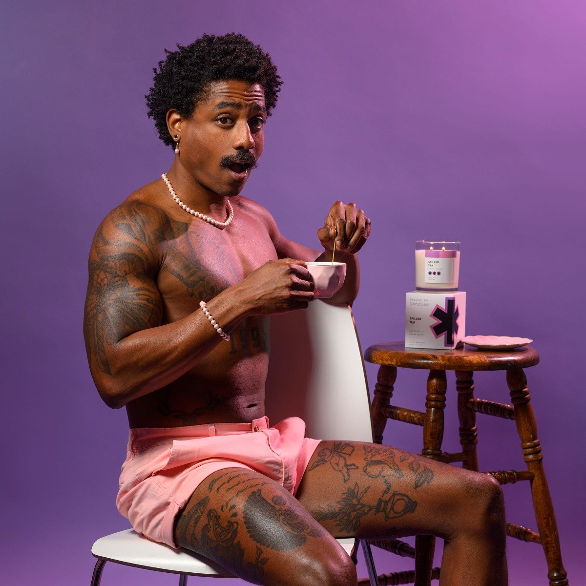 Regular Ass Candles - Spilled Tea (Lavender + Eucalyptus) Candle