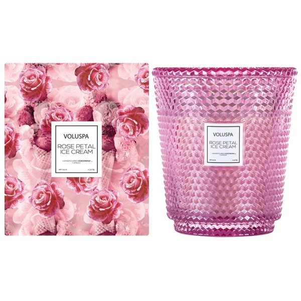 Voluspa - Rose Petal Ice Cream 5 Wick Hearth Candle