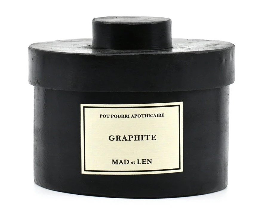 Mad et Len - Graphite Lava Rock Potpourri at CandleDelirium.com