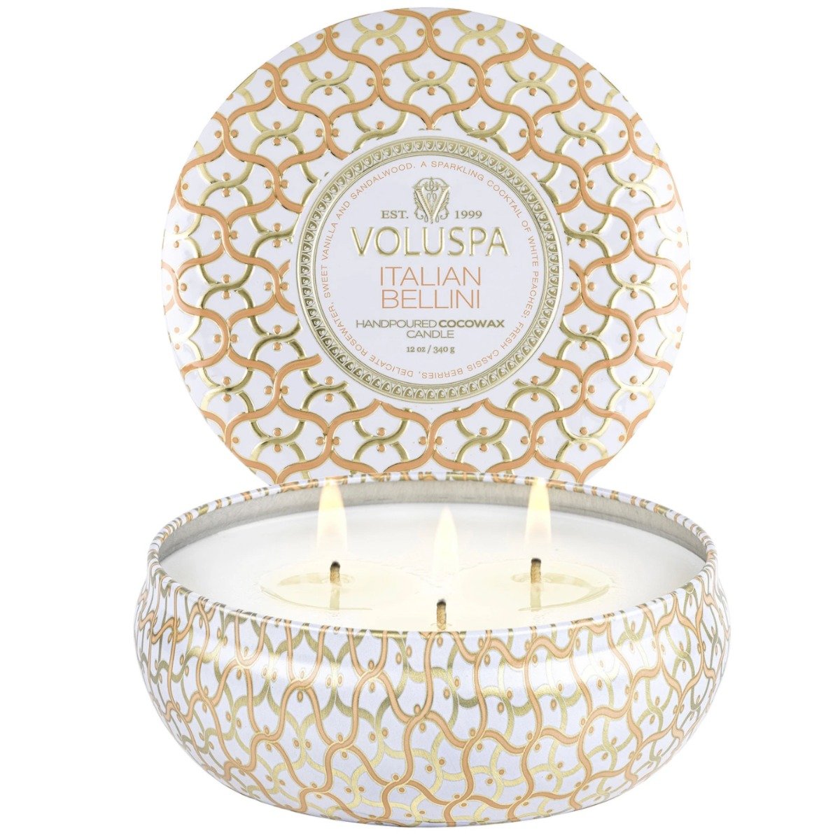 Voluspa - Italian Bellini 3 Wick Tin Candle
