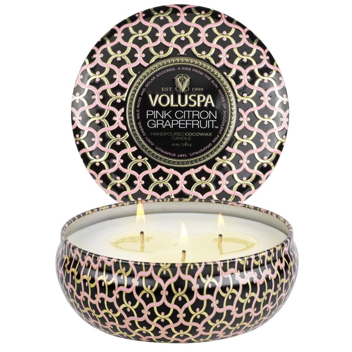 Voluspa - Pink Citron Grapefruit 3 Wick Tin Candle