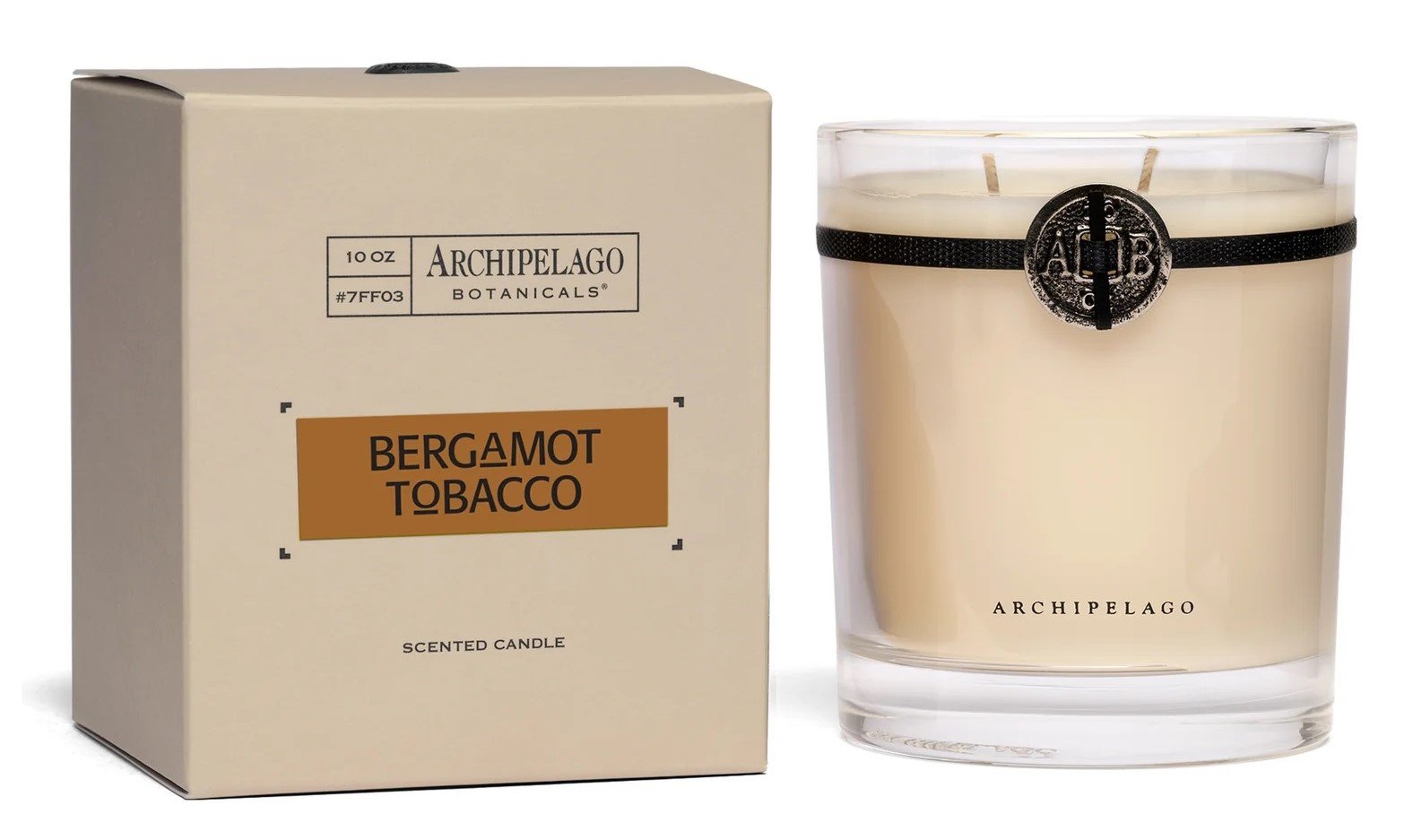 archipelago tobacco candle Archipelago Botanicals Boxed 2-Wick Credenza Candle Bergamot Tobacco