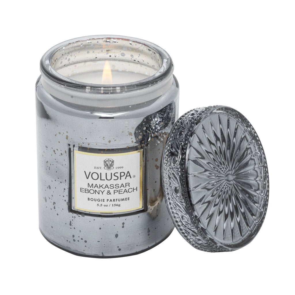 Voluspa - Makassar Ebony & Peach Small Jar Candle