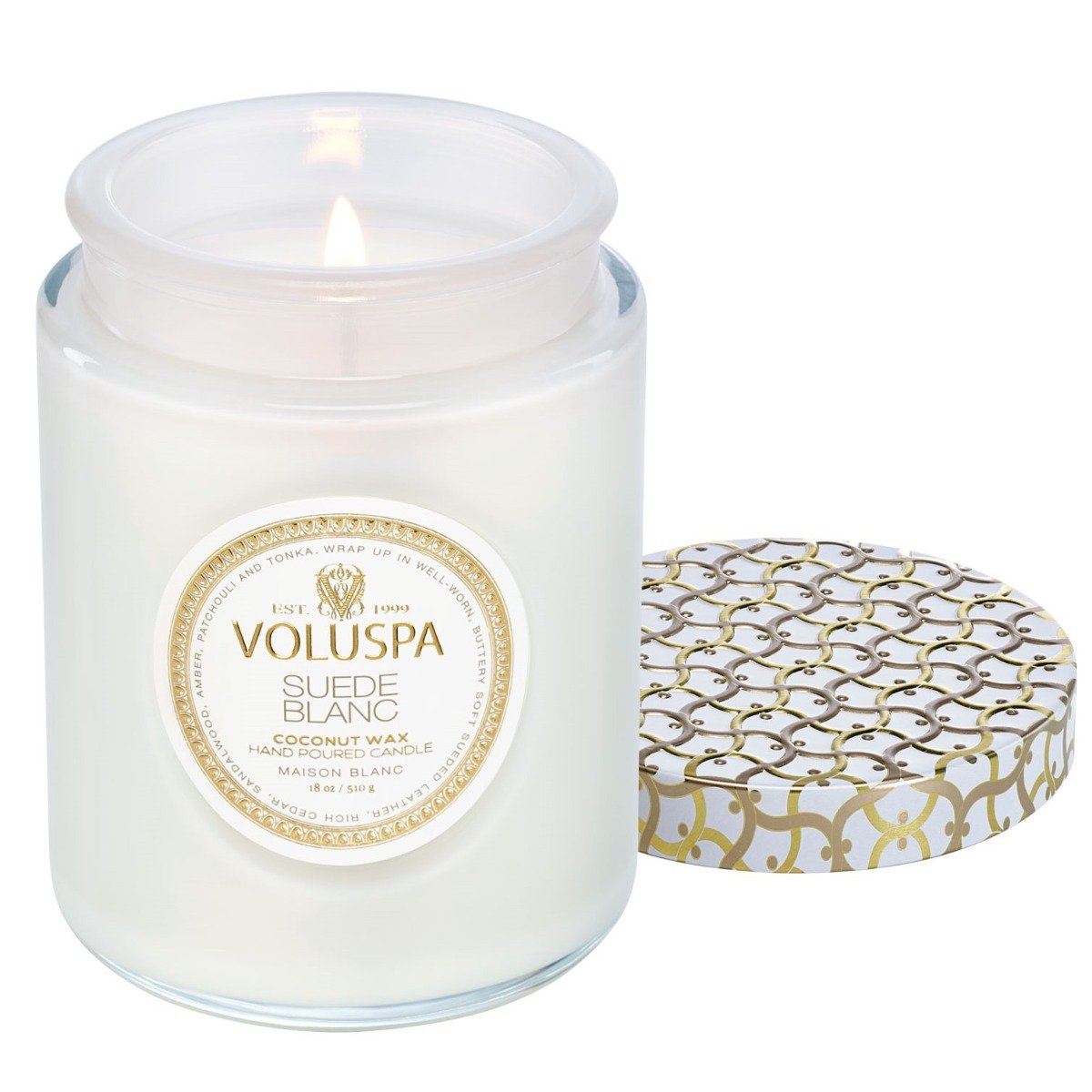 Voluspa - Suede Blanc Large Jar Candle