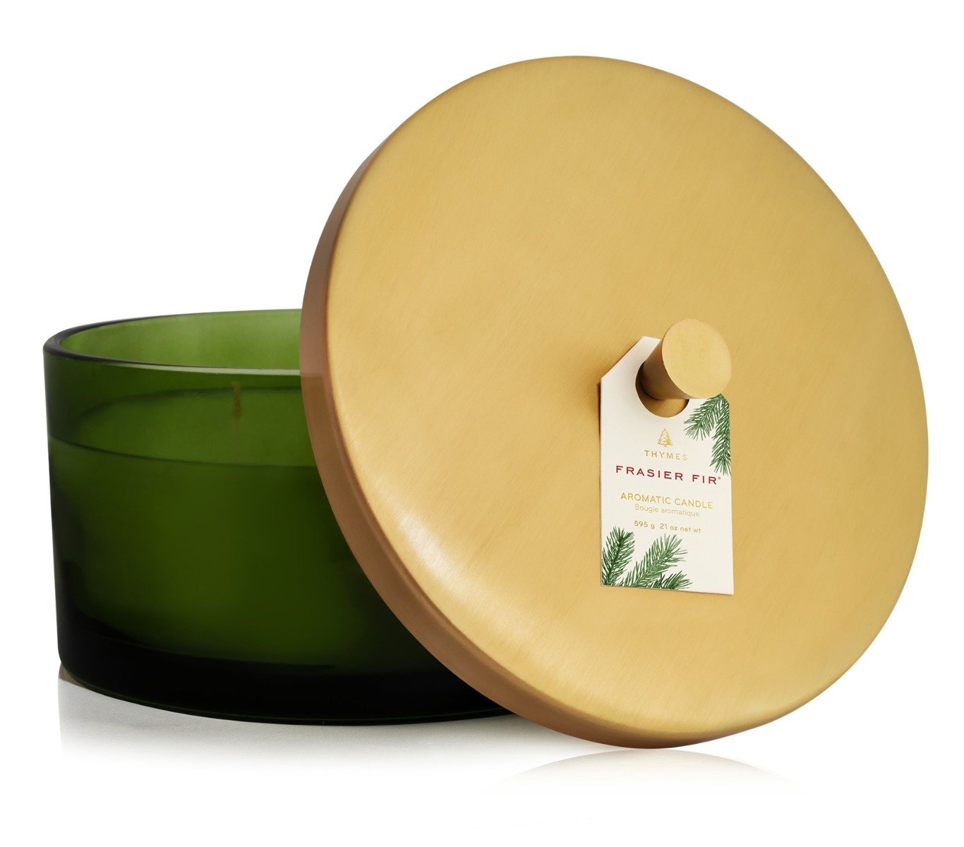 Thymes - Frasier Fir 4 Wick Candle (Green Glass)