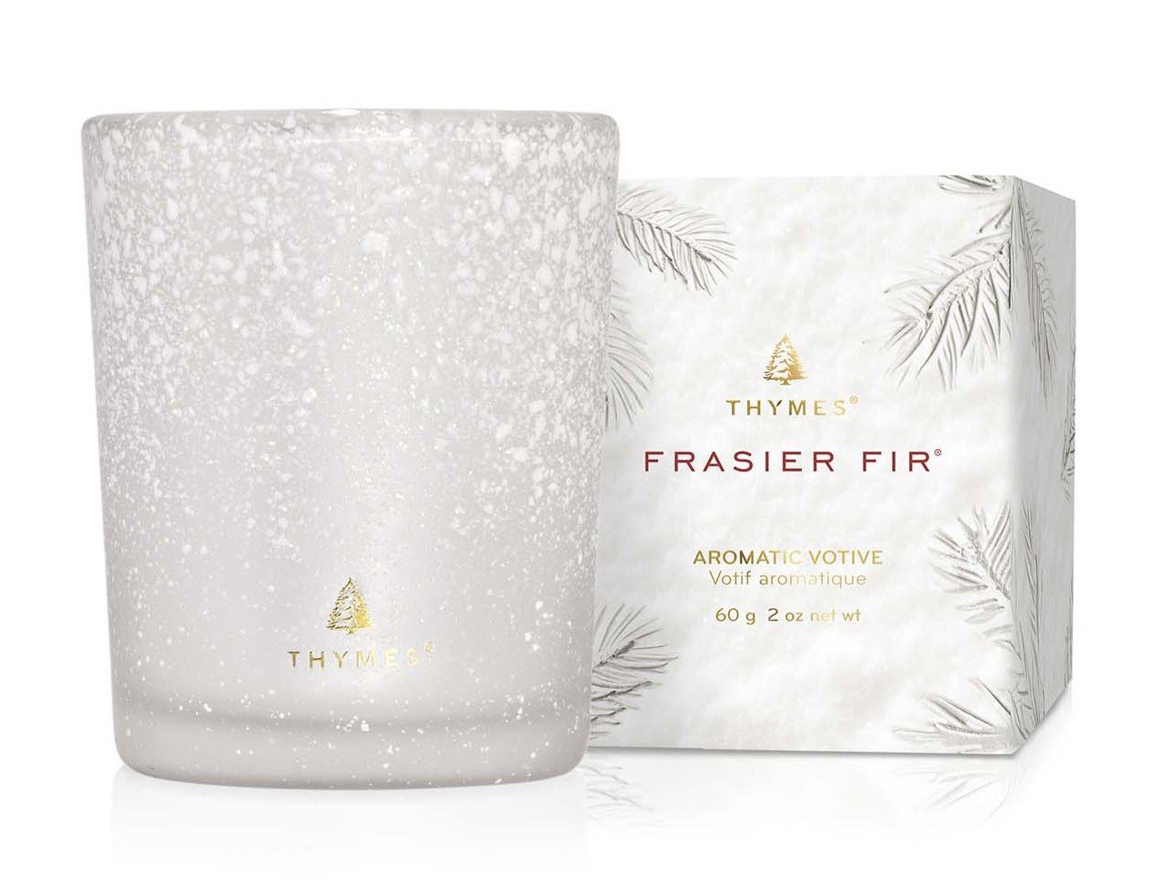 Thymes - Frasier Fir Flocked Votive Candle