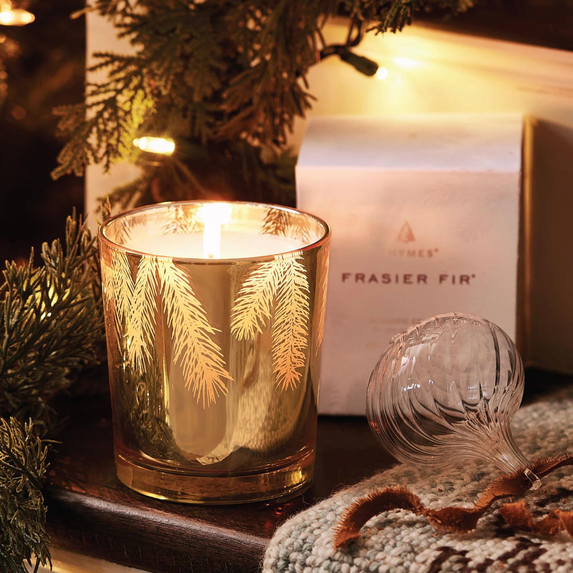 Thymes - Frasier Fir Gilded Candle 13oz.