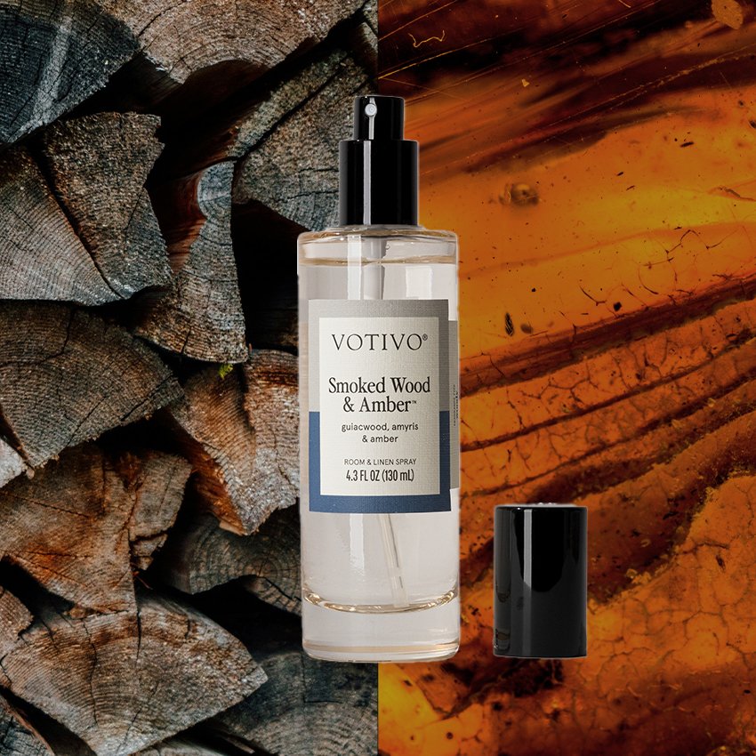 Votivo - Smoked Wood & Amber Room & Linen Spray