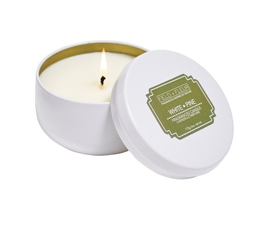 Field + Fleur - White Pine Tin Candle