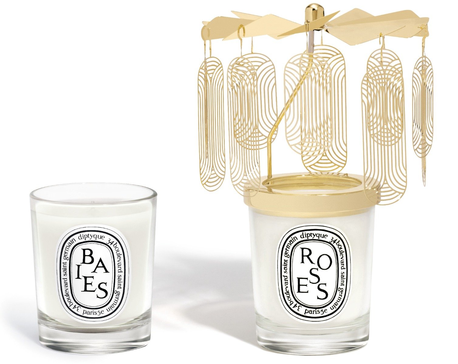 Diptyque - Carousel Set w/ 2 Mini Candles (Ambre & Feu de Bois)