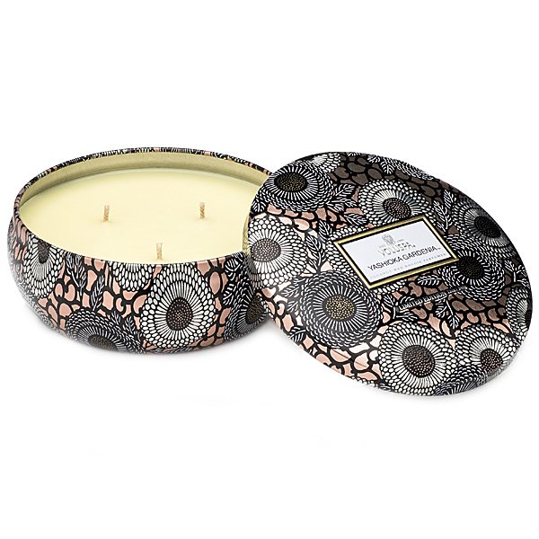 Voluspa - Yashioka Gardenia 3 Wick Tin Candle | Candle Delirium