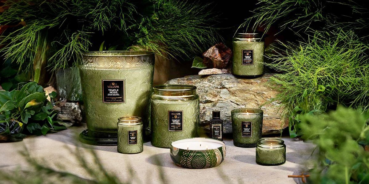 Voluspa Temple Moss Candles