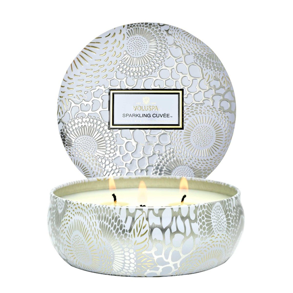 Voluspa - Sparkling Cuvée 3 Wick Tin Candle | Candle Delirium