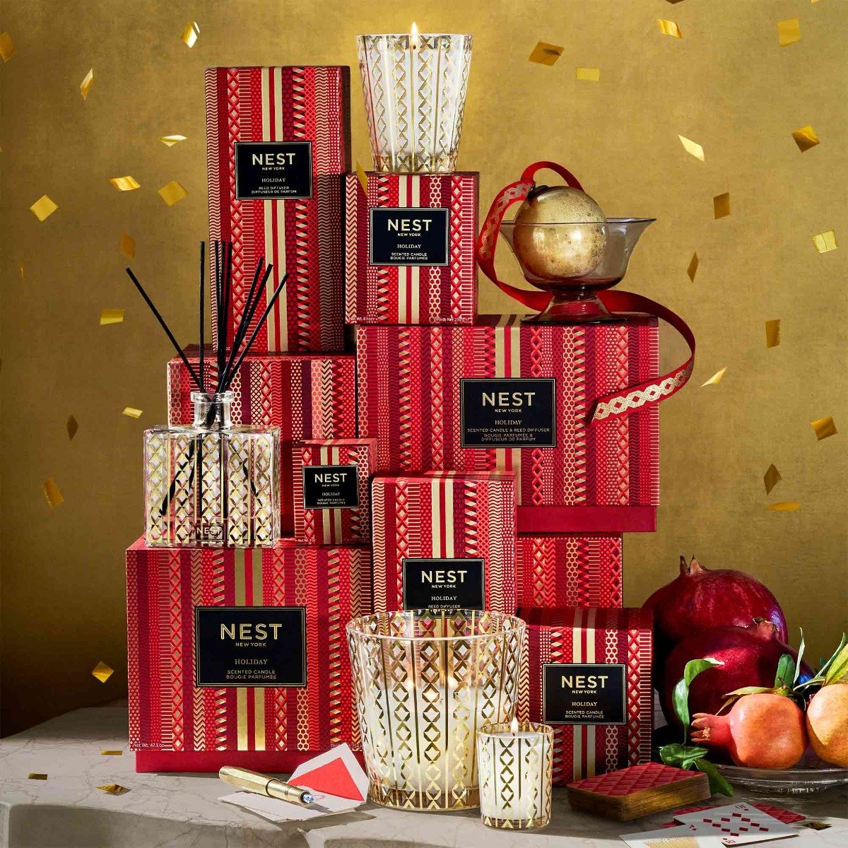 Nest - Holiday 3 Wick Candle w/ Silver Lid