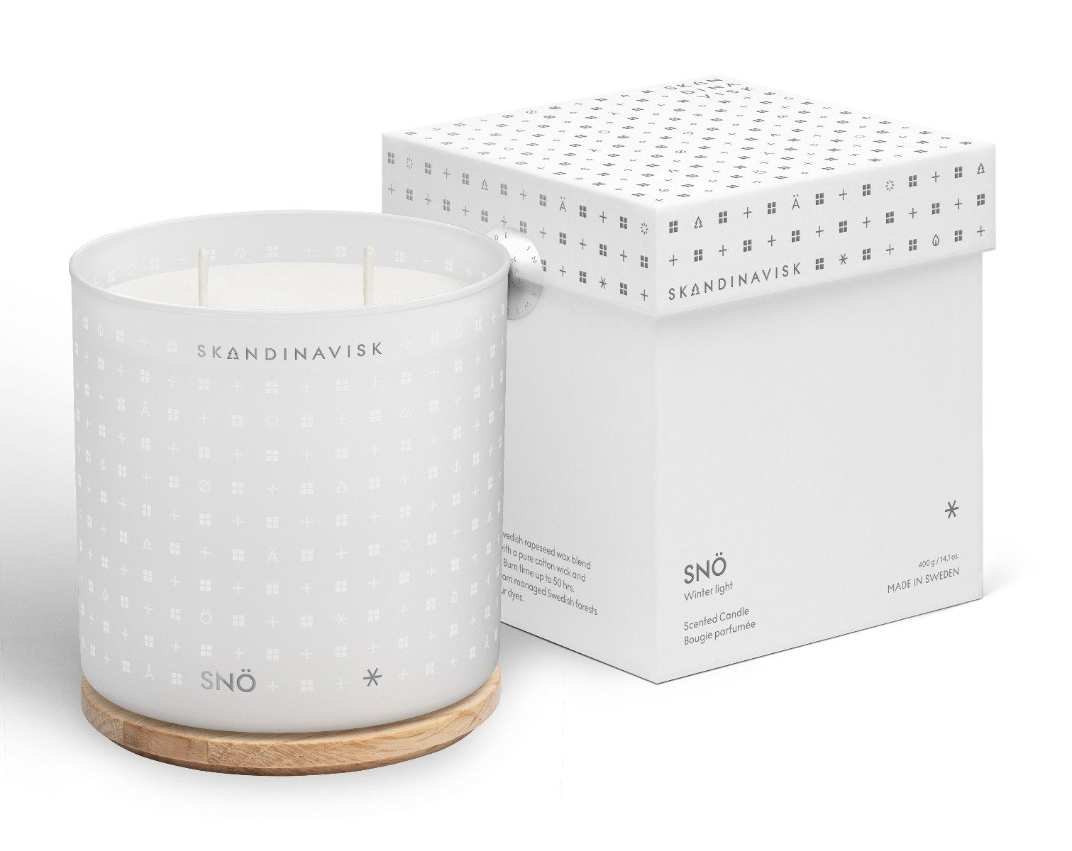 Skandinavisk - SNÖ (Snow) 2 Wick Candle 