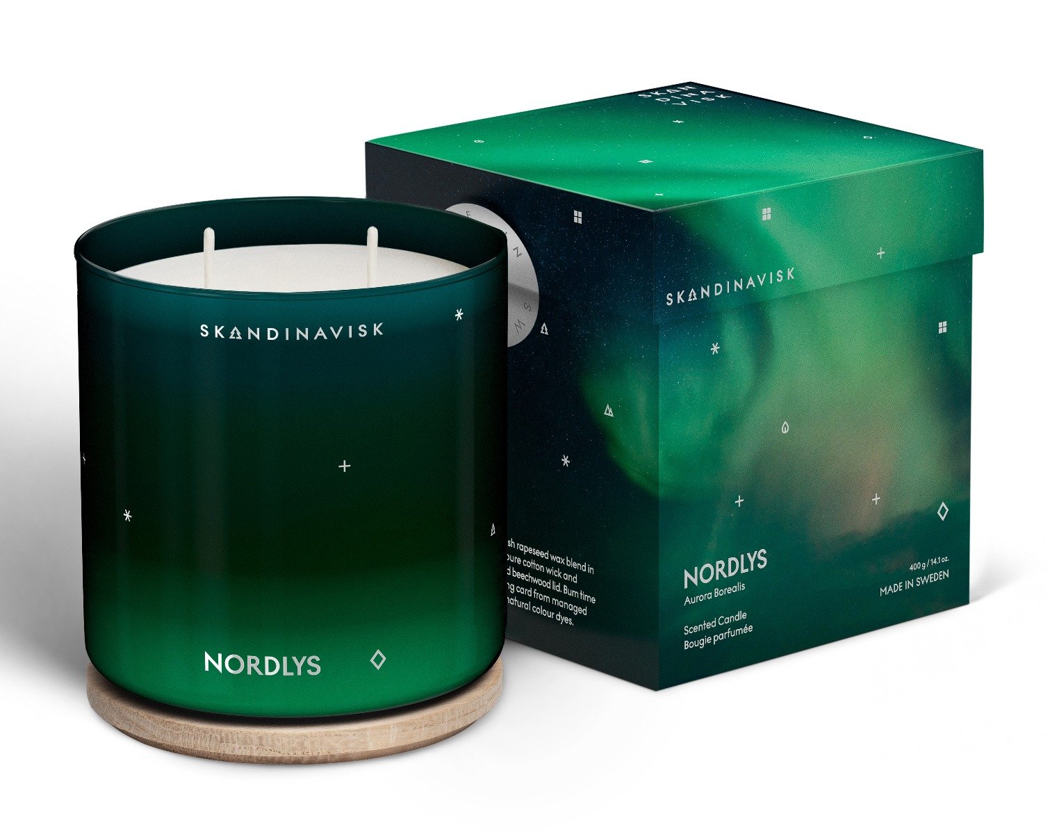 Skandinavisk - NORDLYS (Northern Light) 2 Wick Candle 