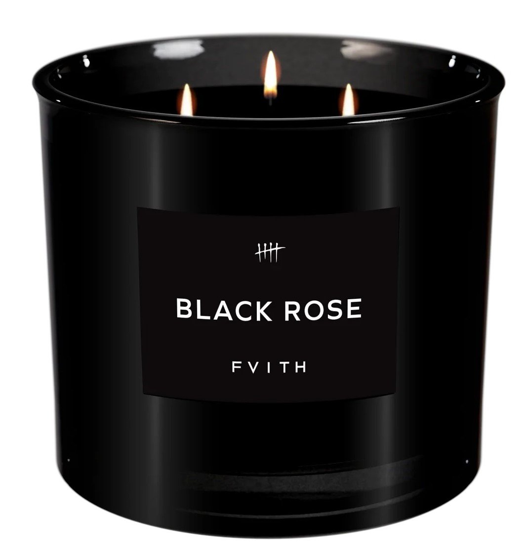 Fvith - Black Rose 3 Wick Candle