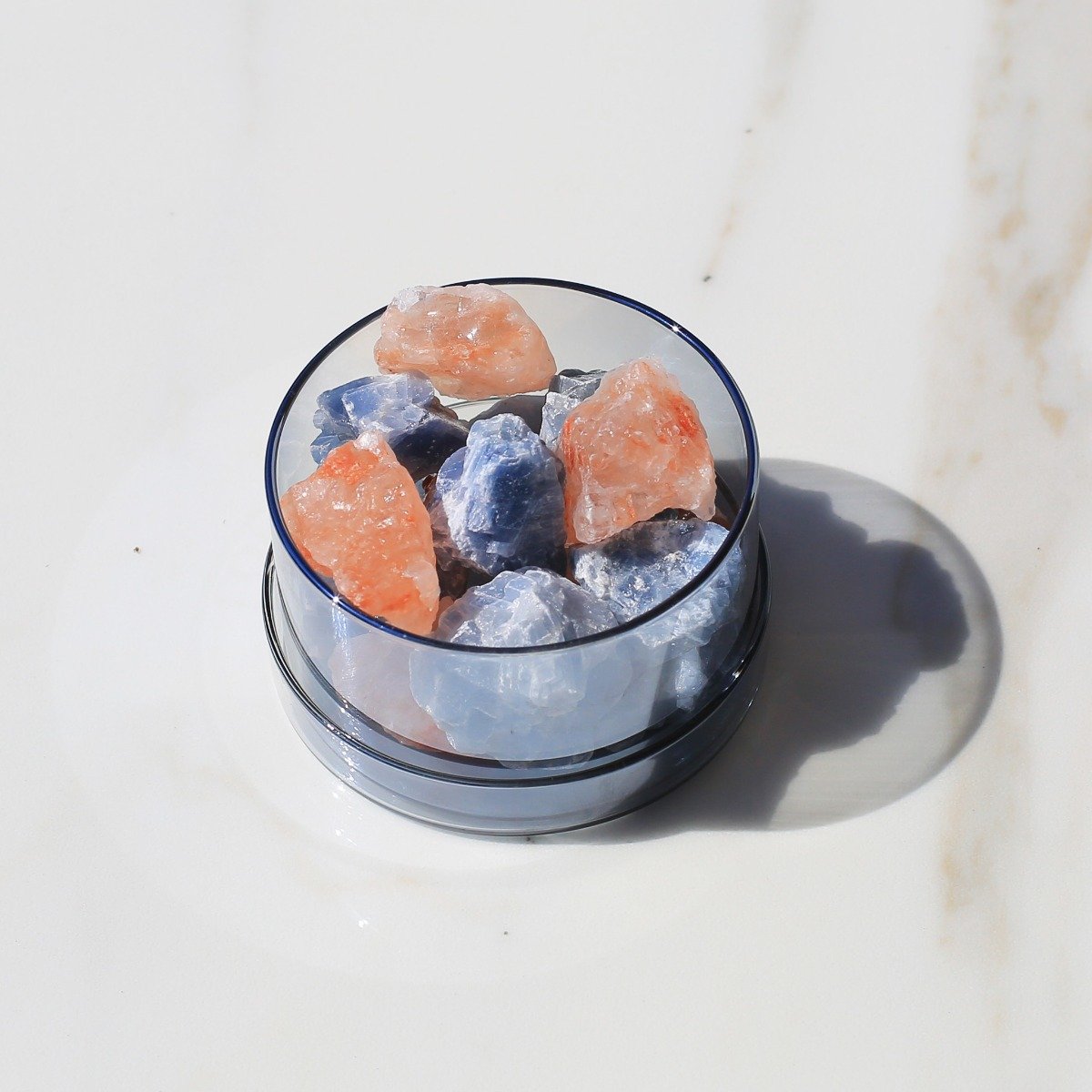 Luminose - 6AM Ritual Blue Calcite & Himalayan Salt Diffuser Set