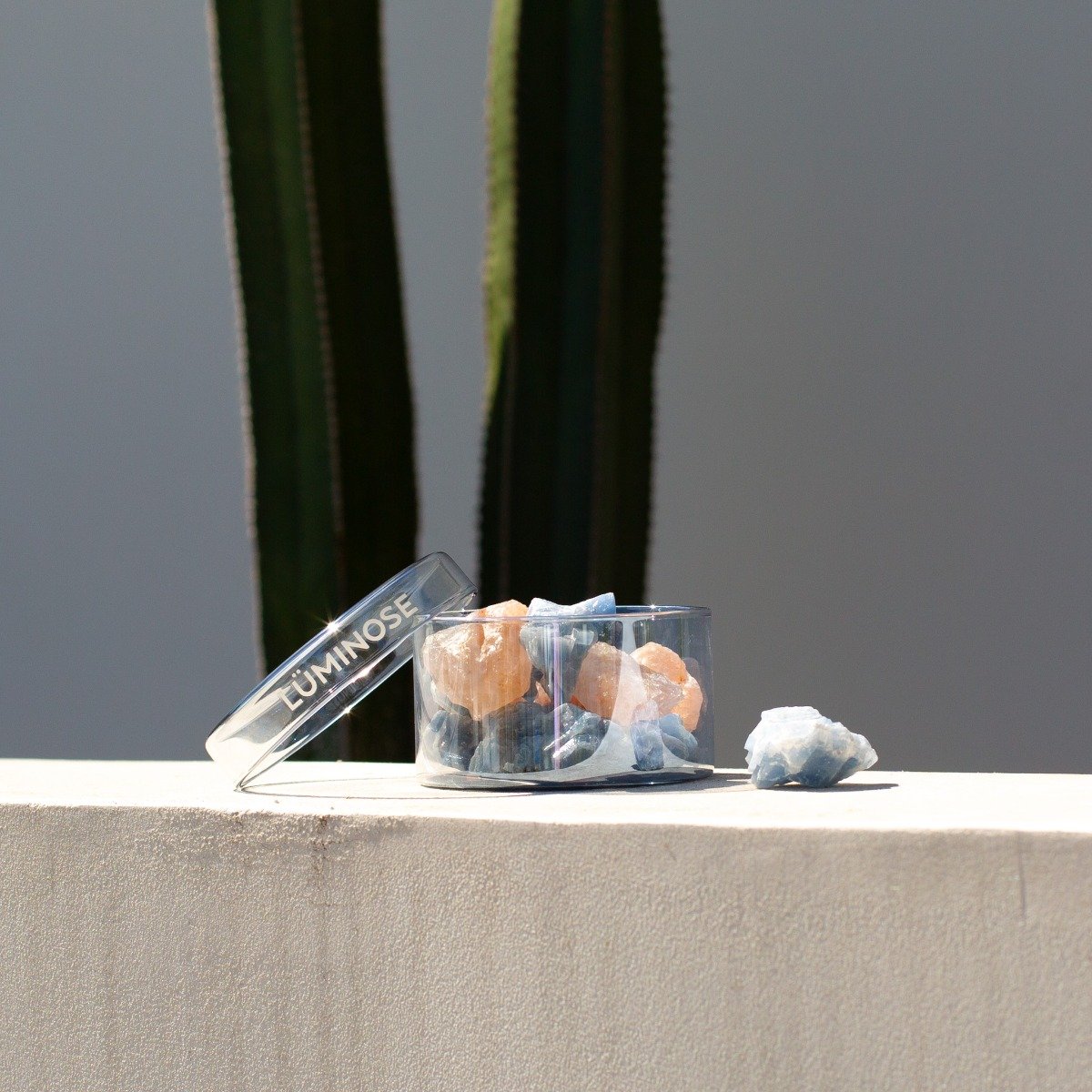 Luminose - 6AM Ritual Blue Calcite & Himalayan Salt Diffuser Set