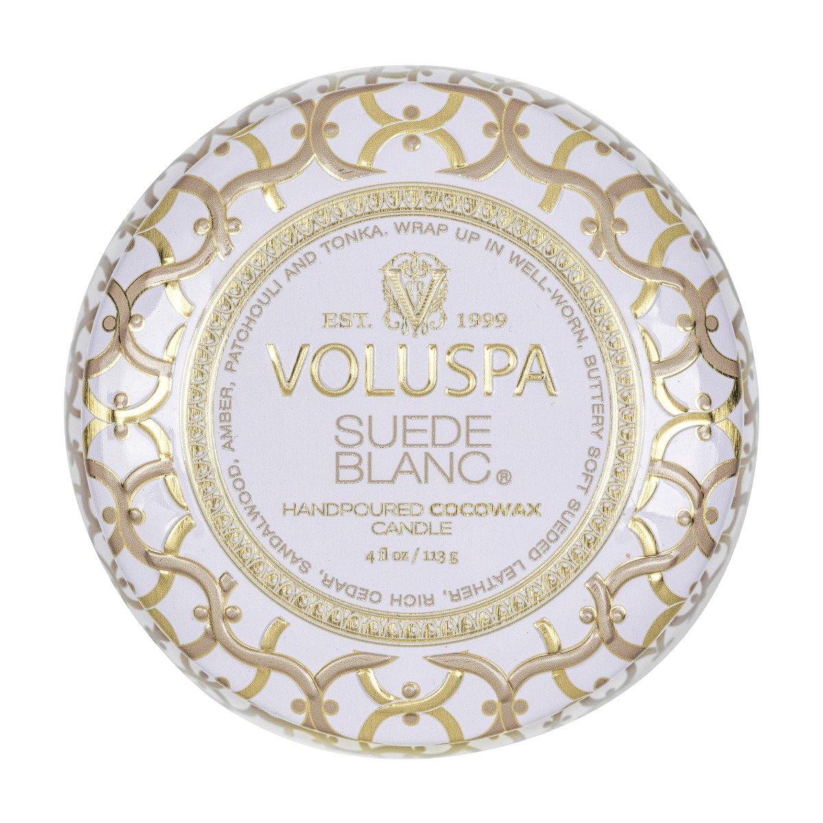Voluspa - Suede Blanc Mini Tin Candle