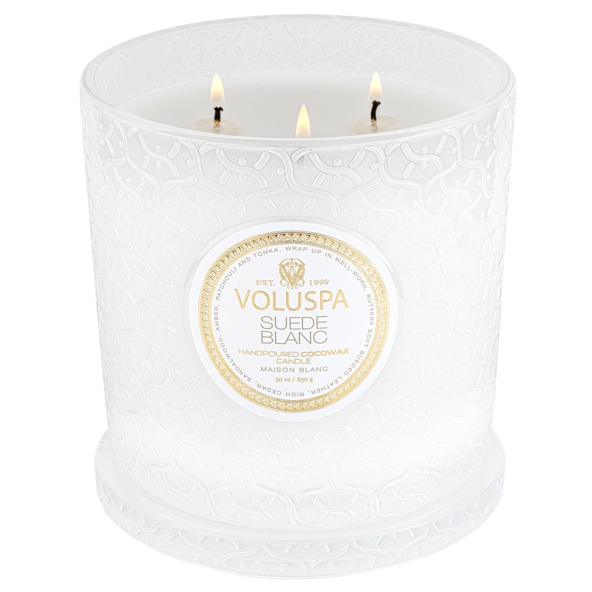 Voluspa - Suede Blanc Luxe Candle