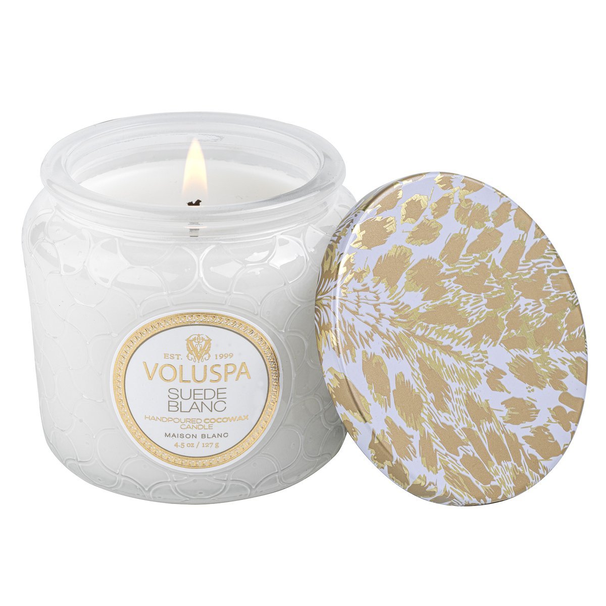 Voluspa - Suede Blanc Petite Jar Candle