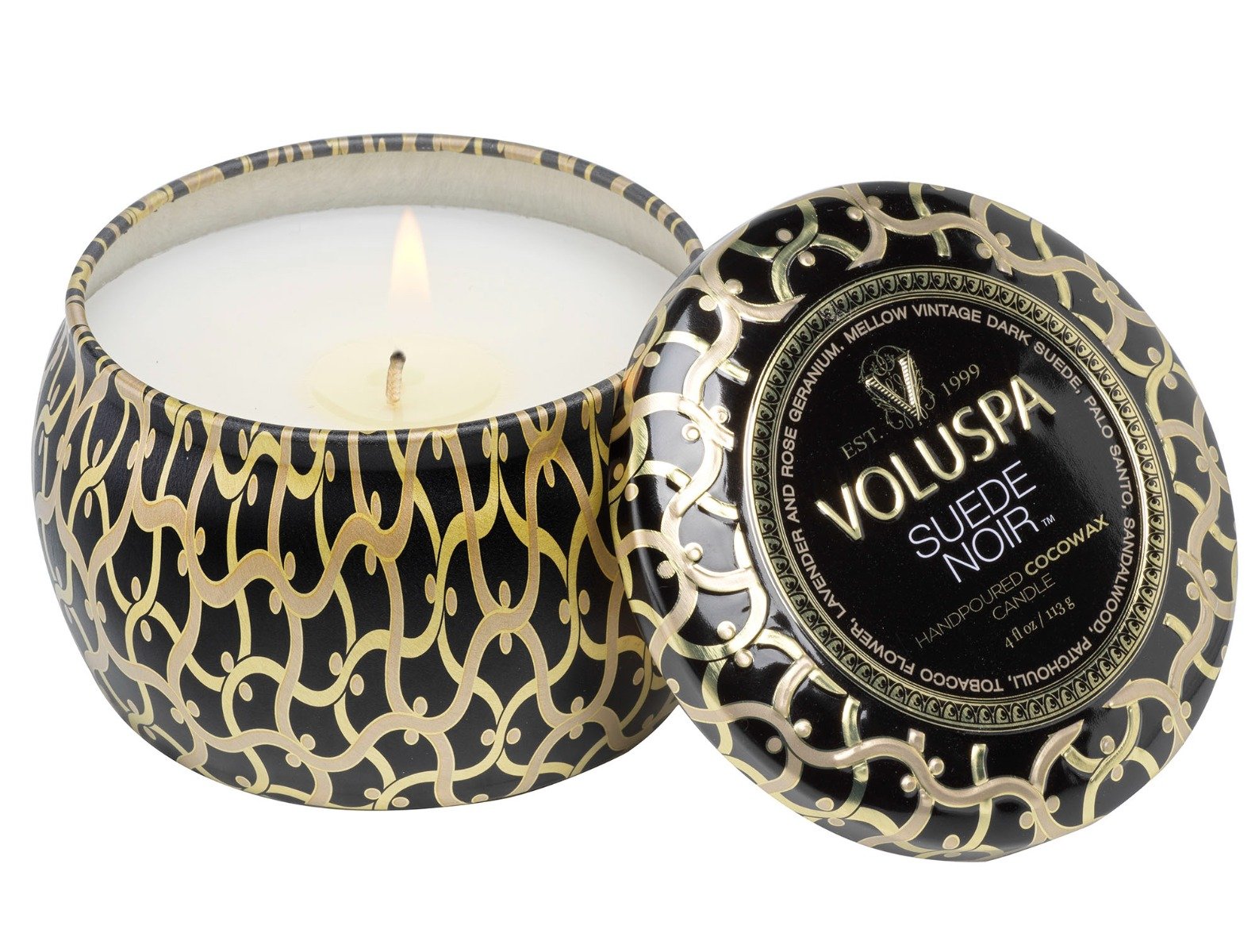 Voluspa - Suede Noir Mini Tin Candle