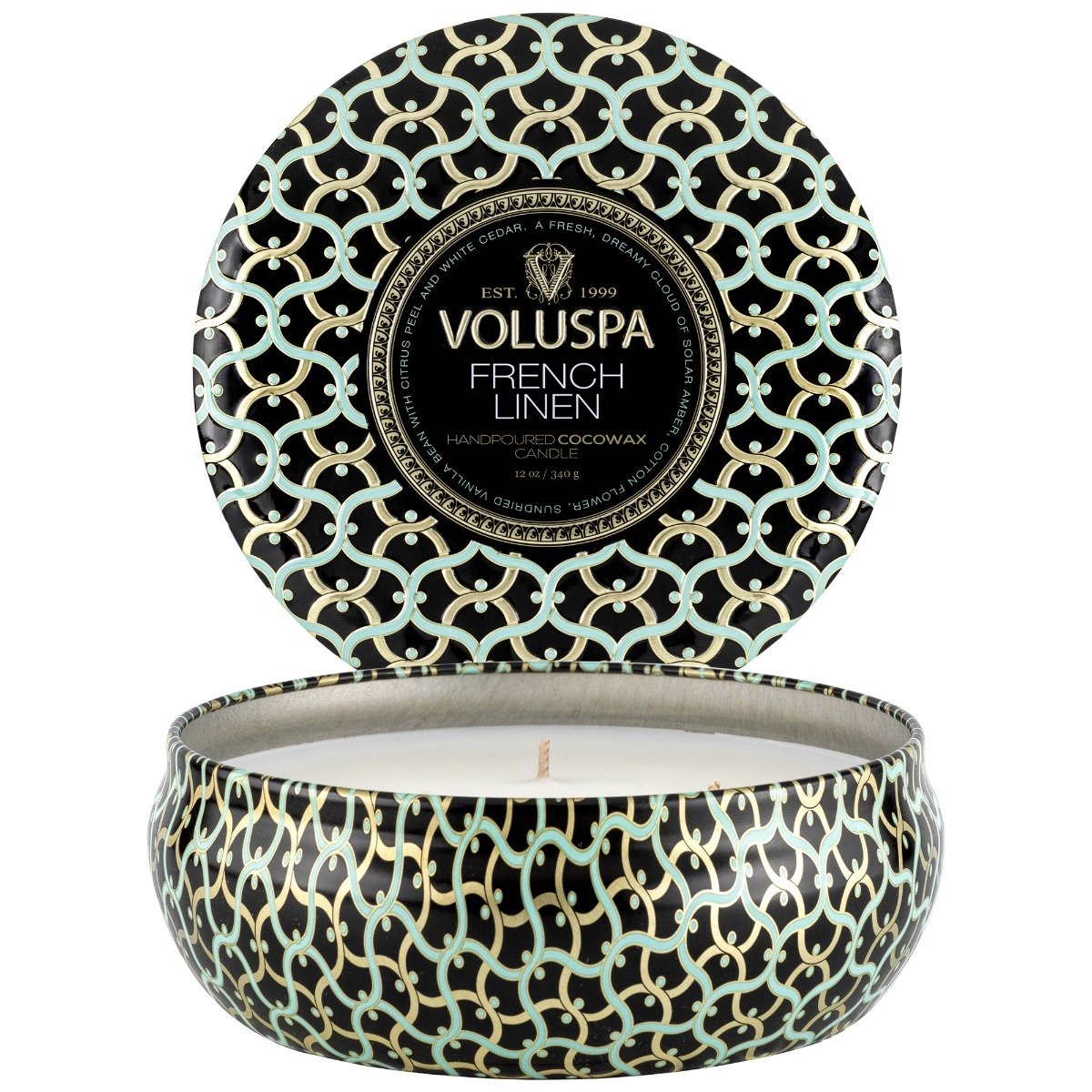 Voluspa - French Linen 3 Wick Tin Candle