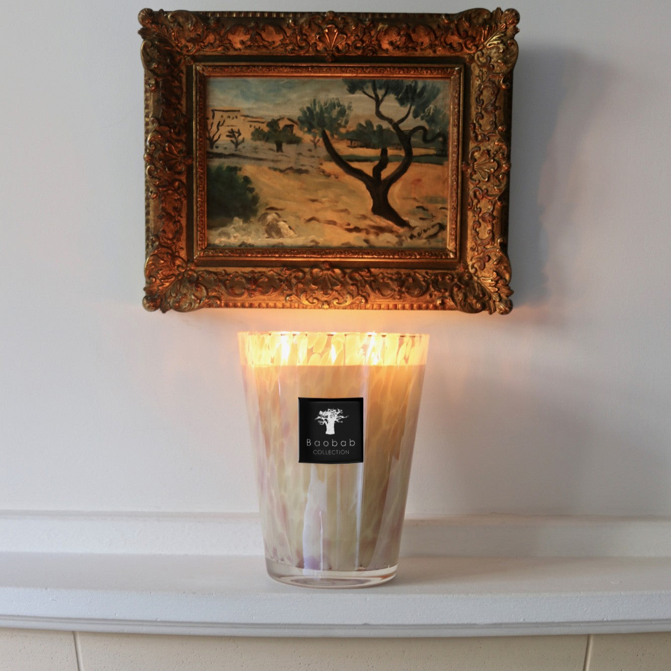 Baobab Collection - White Pearls Max35 Monument Candle