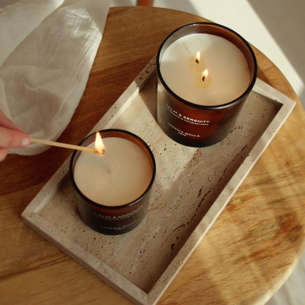 Cereria Molla - Calm & Serenity (Sandalwood & Petitgrain Lime) 2 Wick Candle
