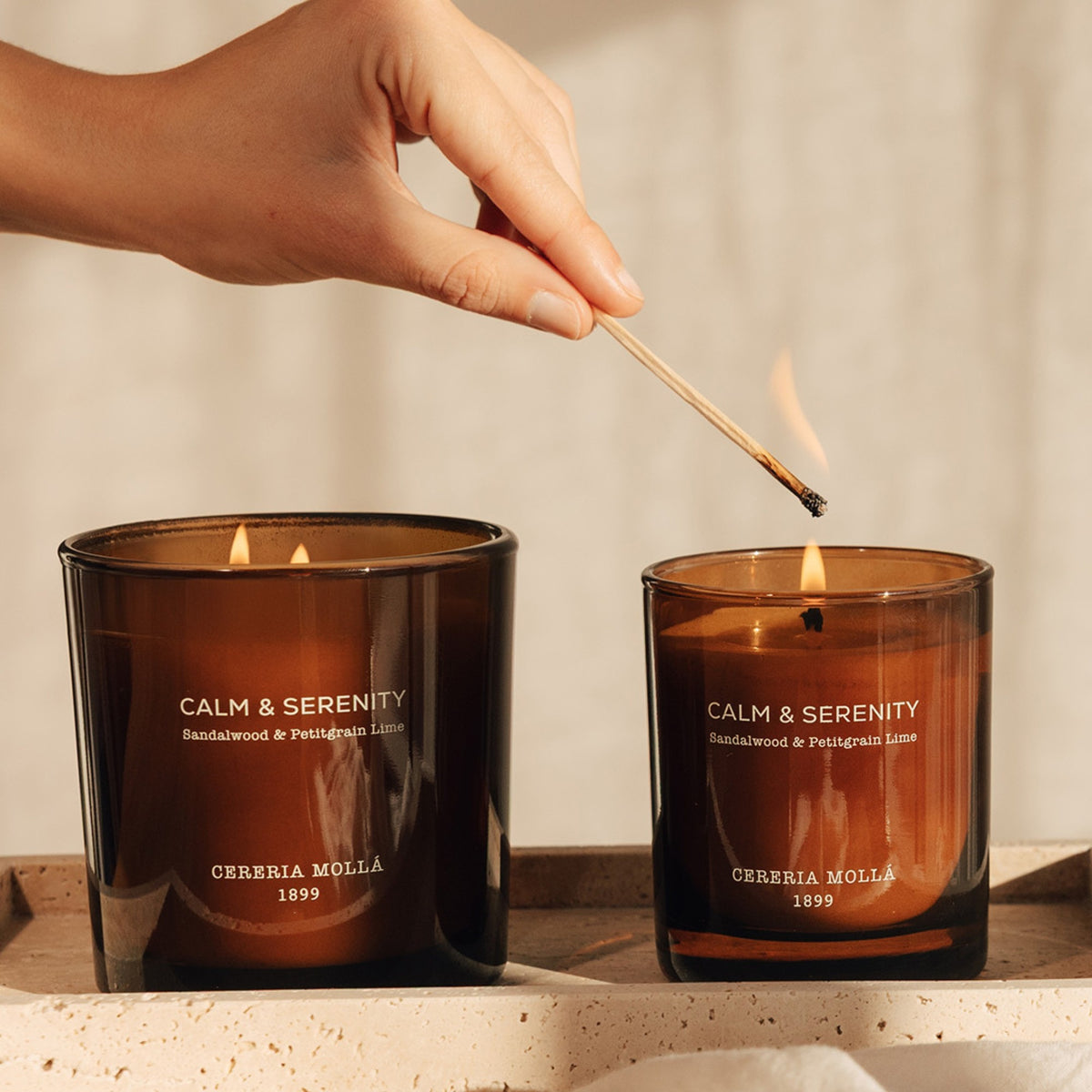 Cereria Molla - Calm & Serenity (Sandalwood & Petitgrain Lime) 2 Wick Candle