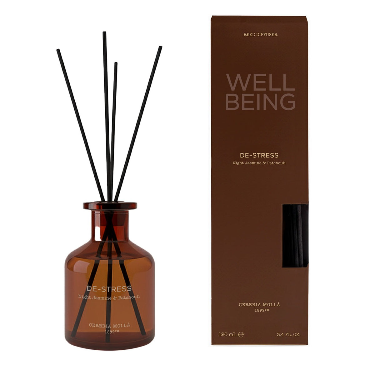 Cereria Molla - De-Stress (Night Jasmine & Patchouli) Diffuser 120ml
