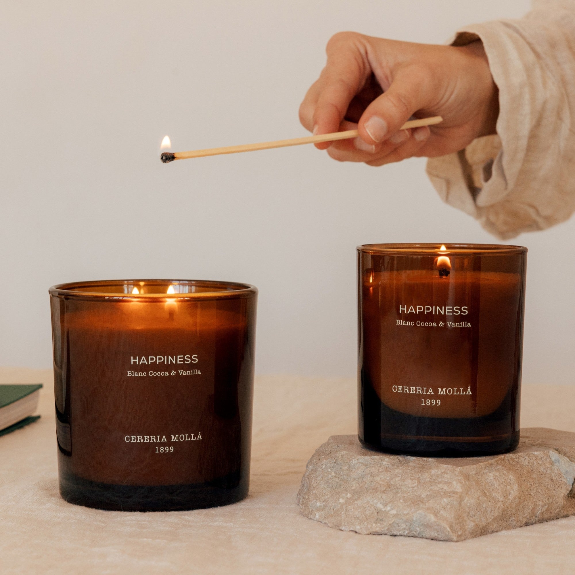 Cereria Molla - Happiness (Blanc Cocoa & Vanilla) 2 Wick Candle