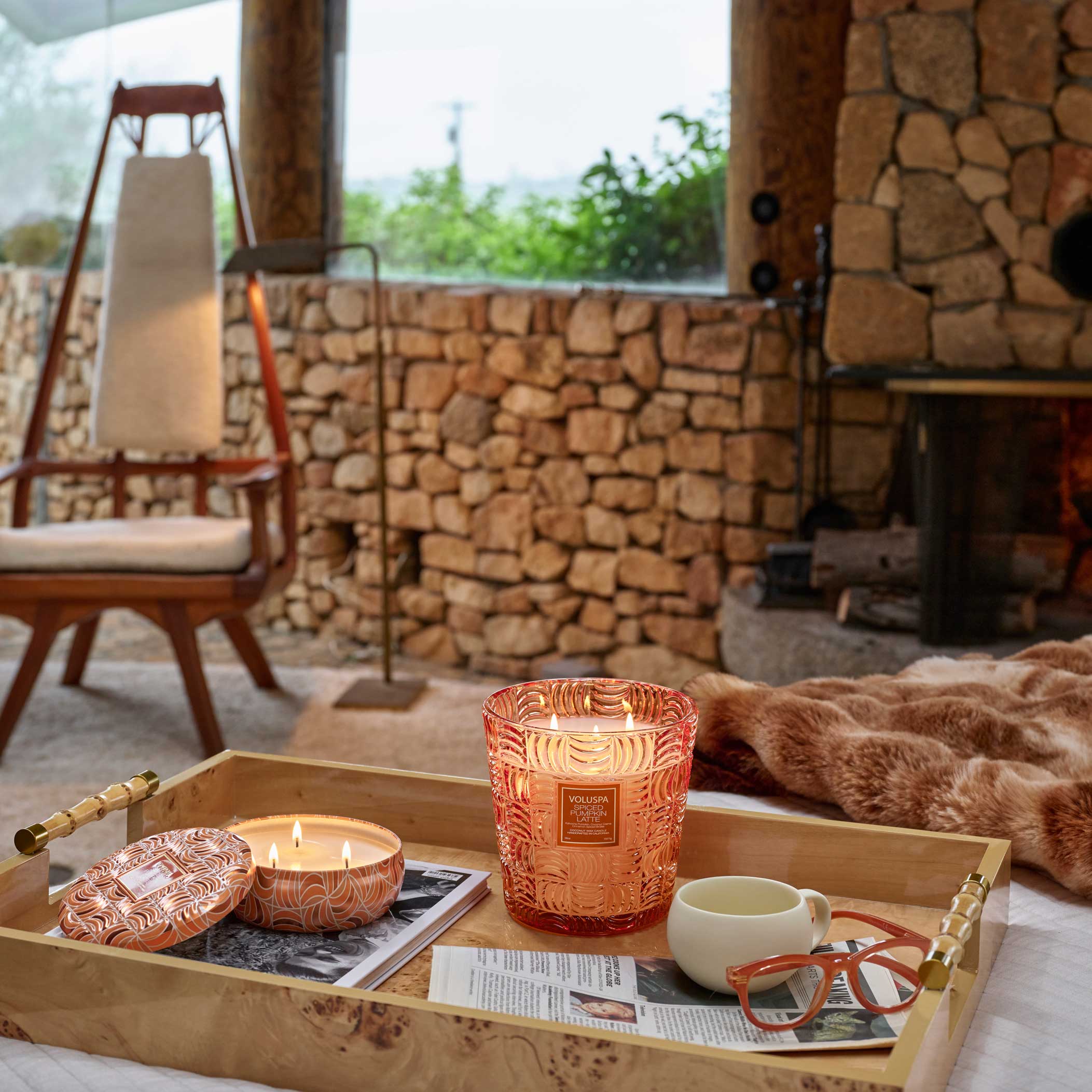 Voluspa - Spiced Pumpkin Latte 3 Wick Tin Candle