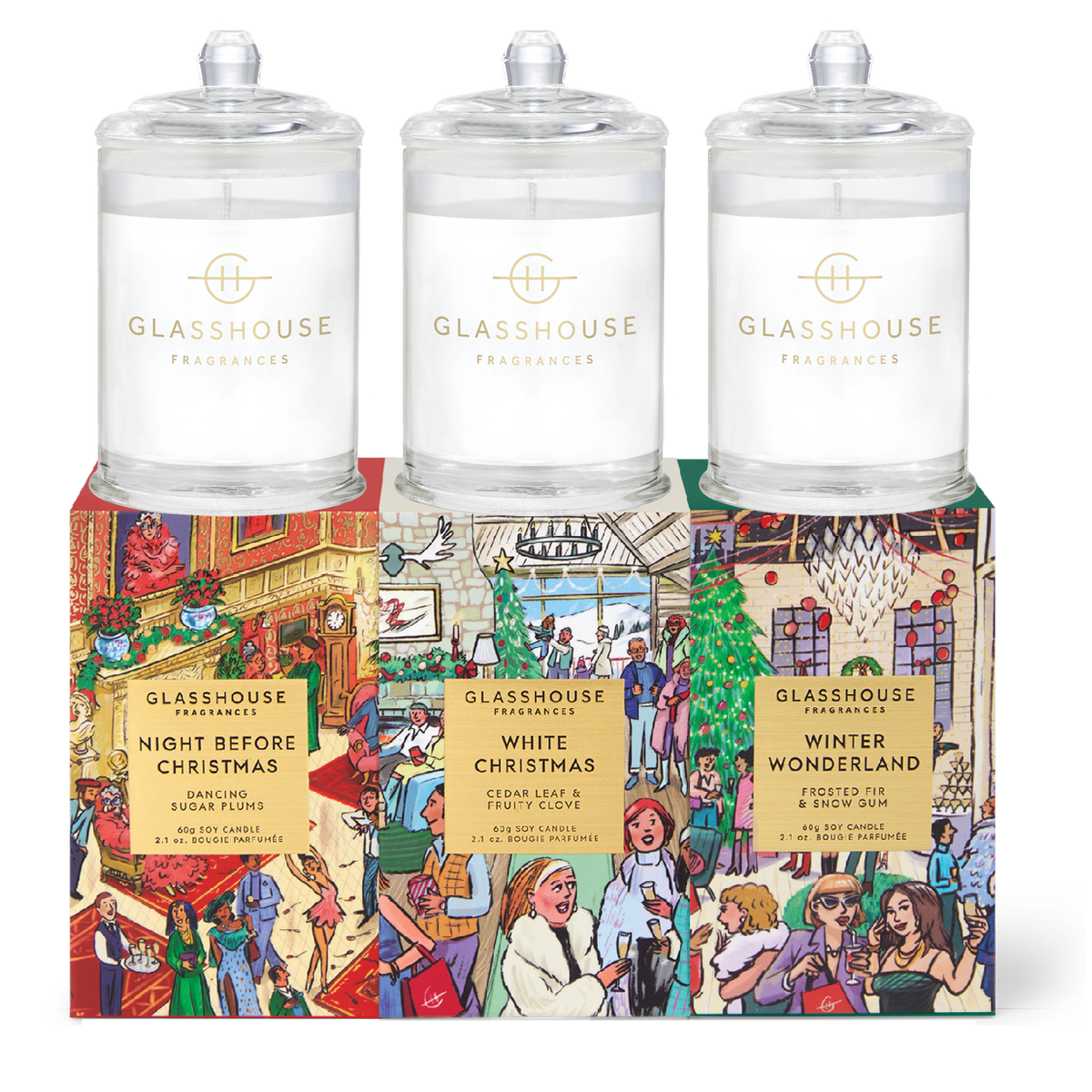 Glasshouse - Christmas Candle Trio Set 2026