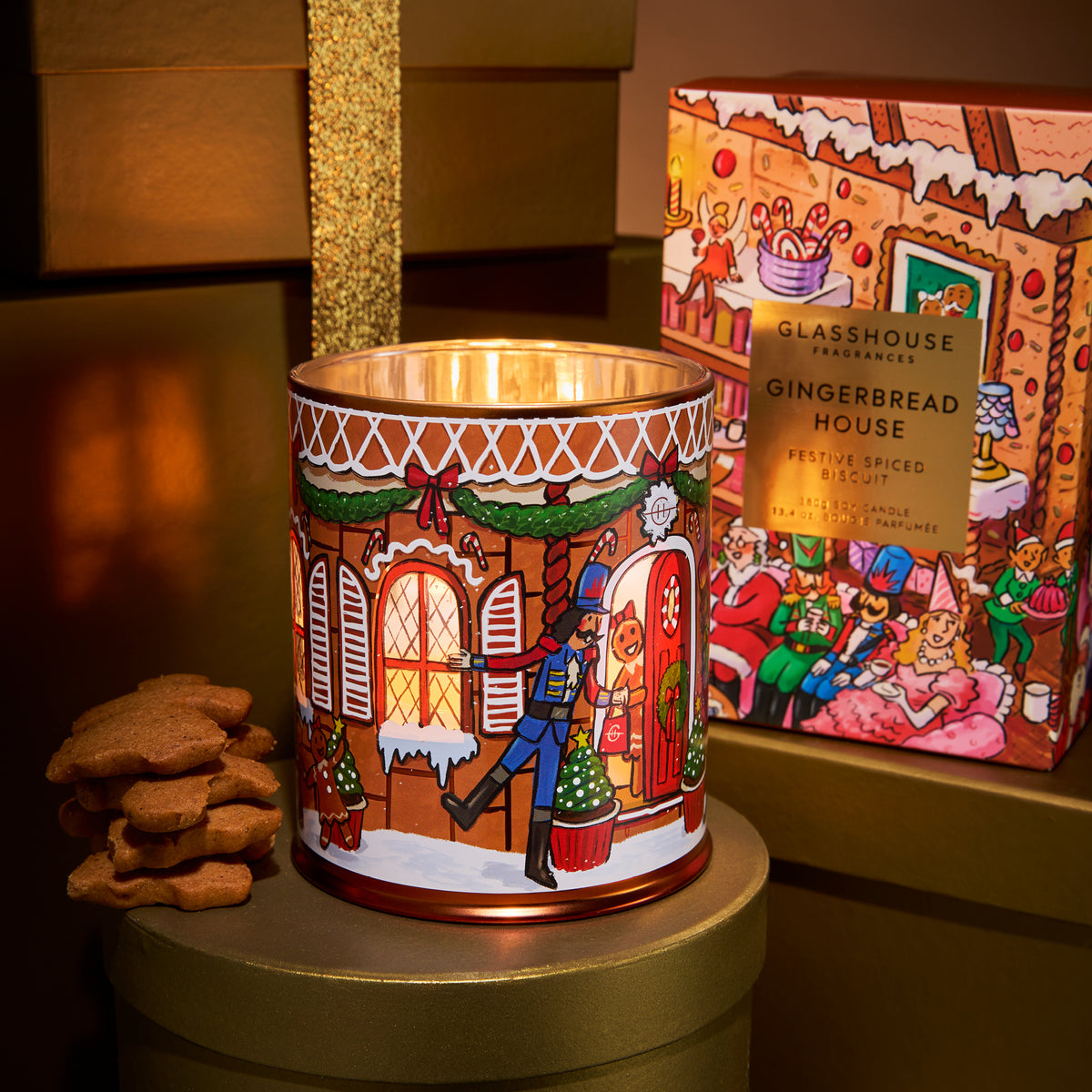 Glasshouse - Gingerbread House Candle