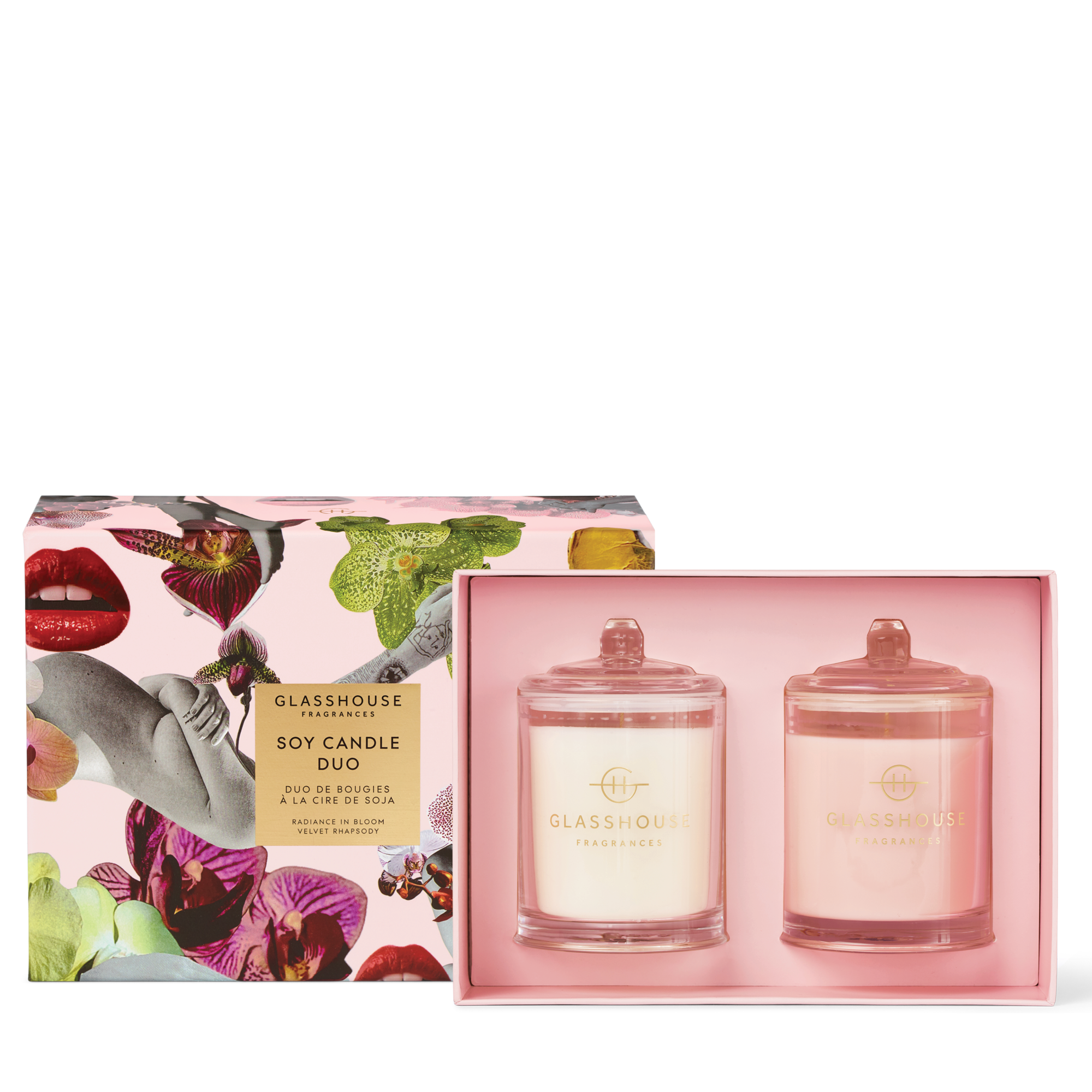 Glasshouse - Radiance in Bloom/Velvet Rhapsody Candle Duo