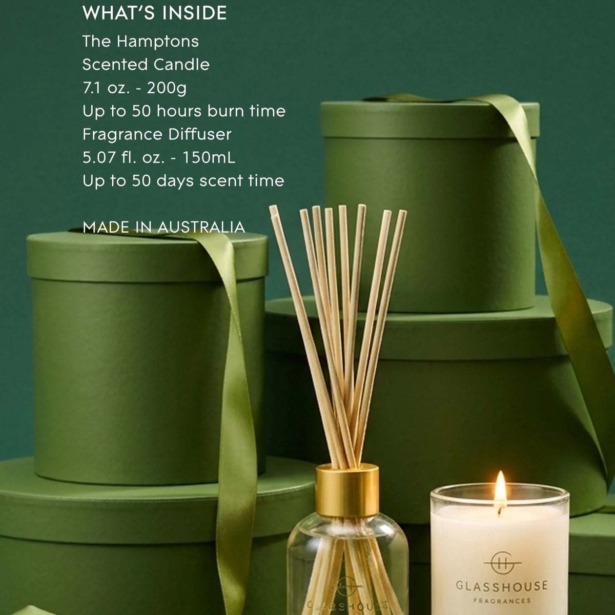 Glasshouse - The Hamptons Holiday Candle & Diffuser Gift Set
