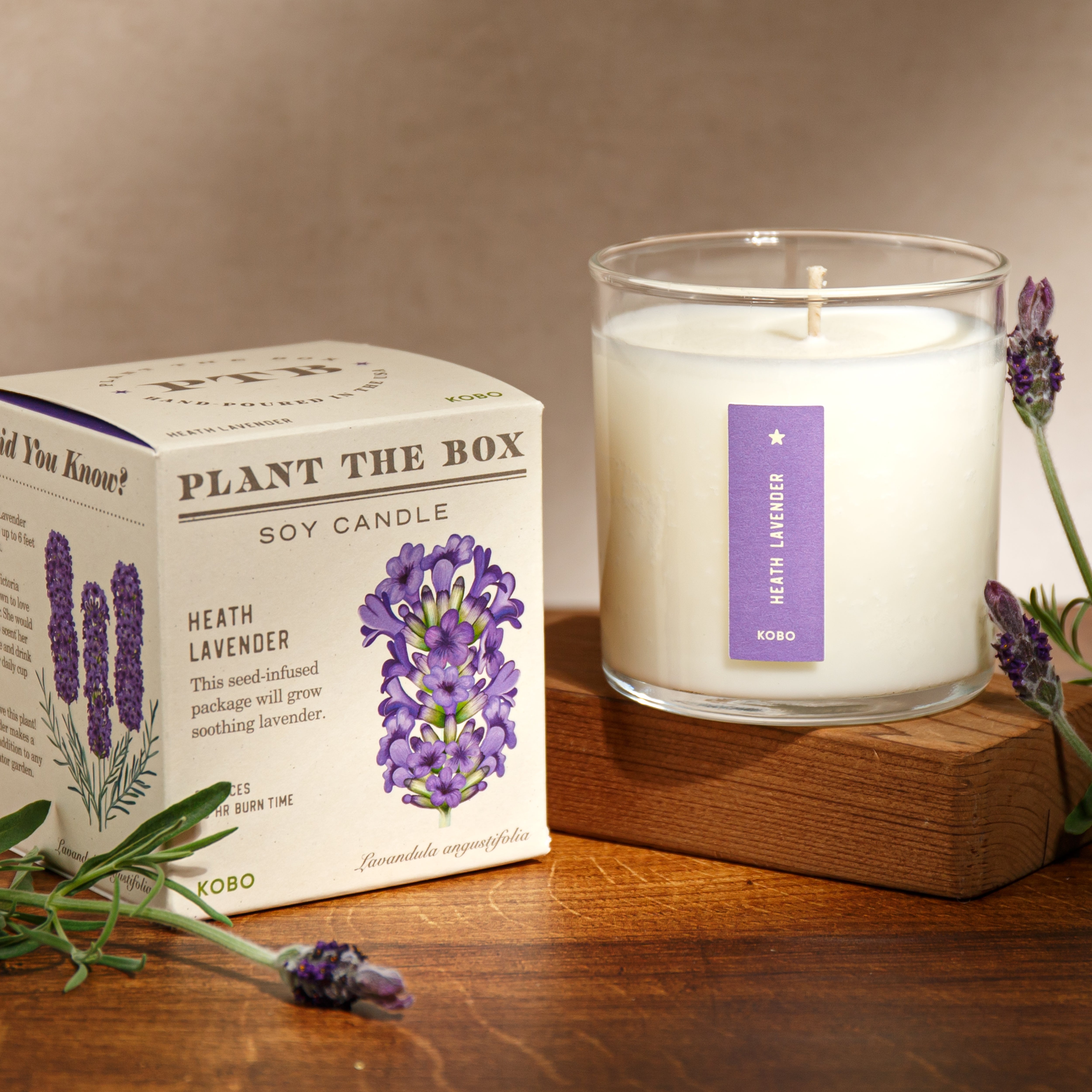 Kobo - Plant the Box Heath Lavender Candle