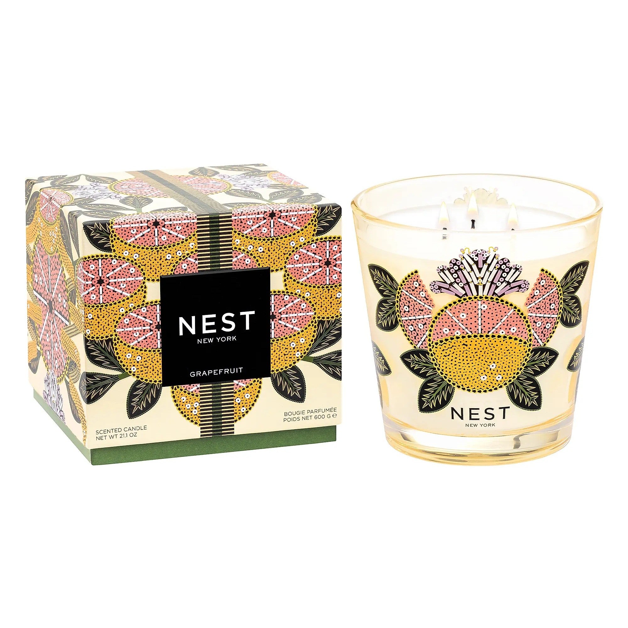 Nest - Grapefruit Decorative 3 Wick Candle