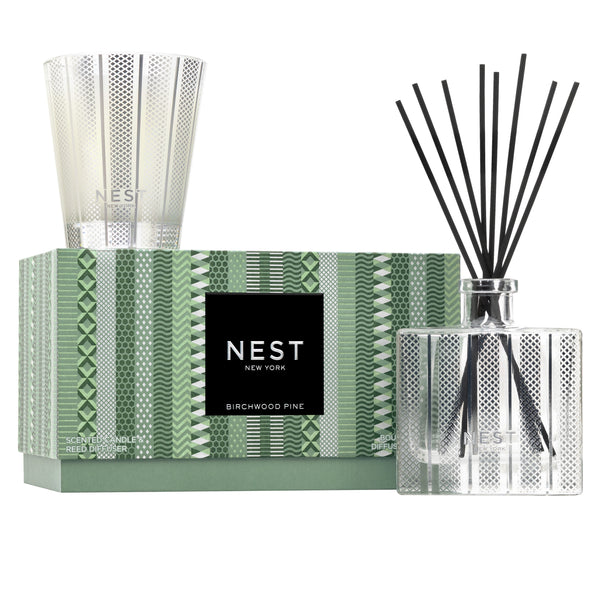 Nest - Birchwood Pine Candle & Diffuser Gift Set luxury scented candle gift