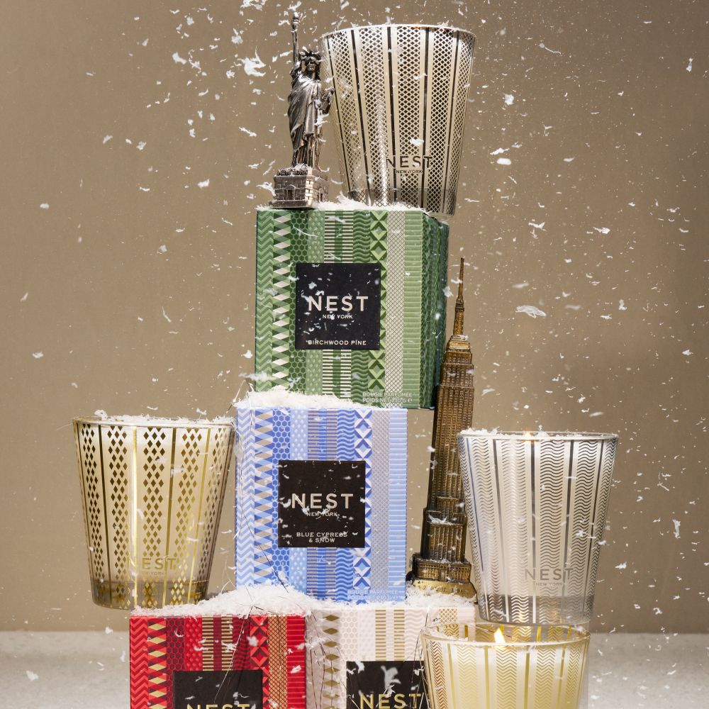 Nest - Blue Cypress & Snow Candle