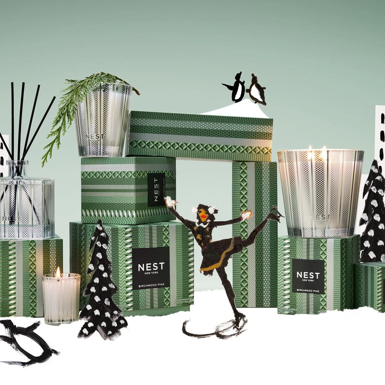 Nest - Birchwood Pine 3 Wick Candle