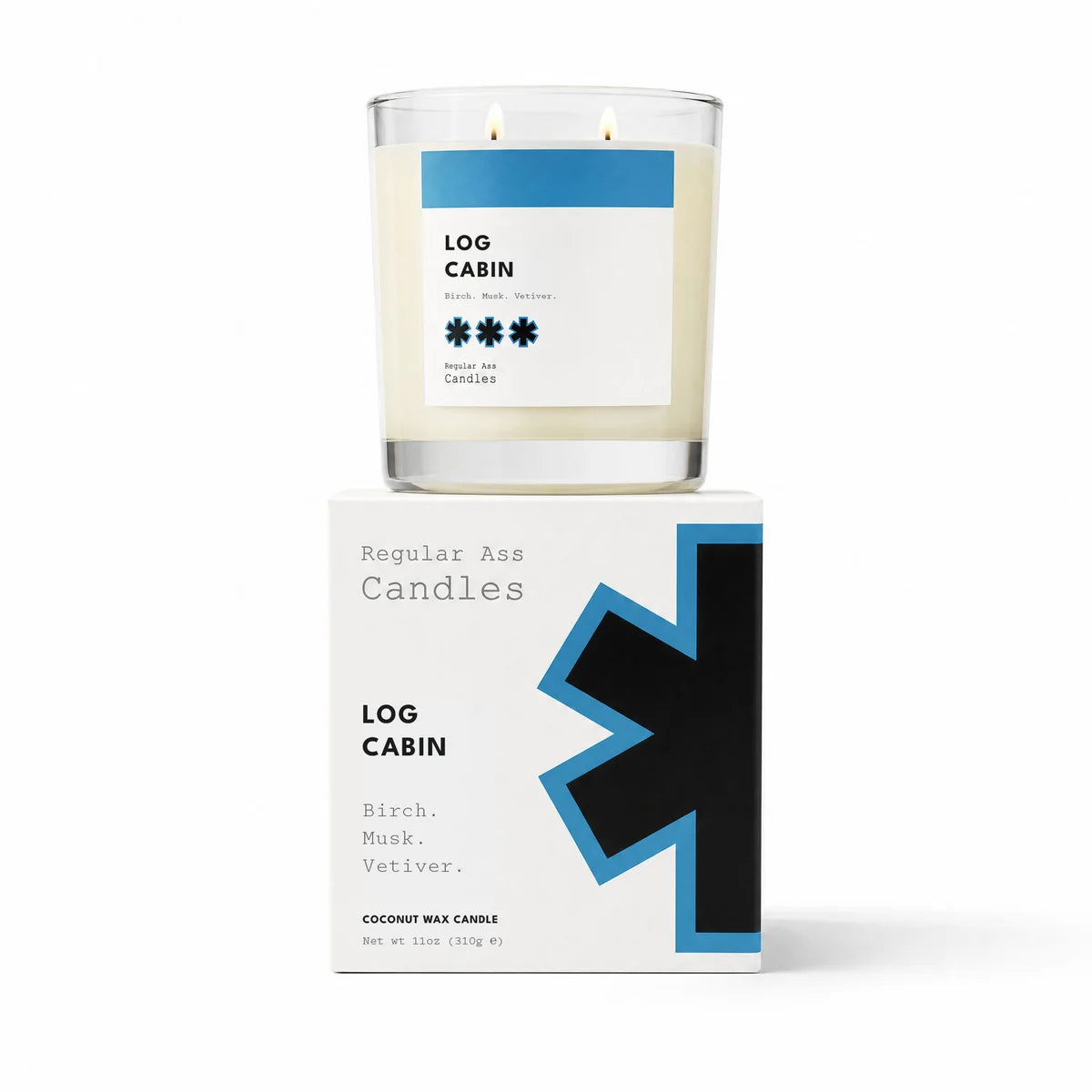 Regular Ass Candles - Log Cabin (Birch + Musk + Vetiver) Candle