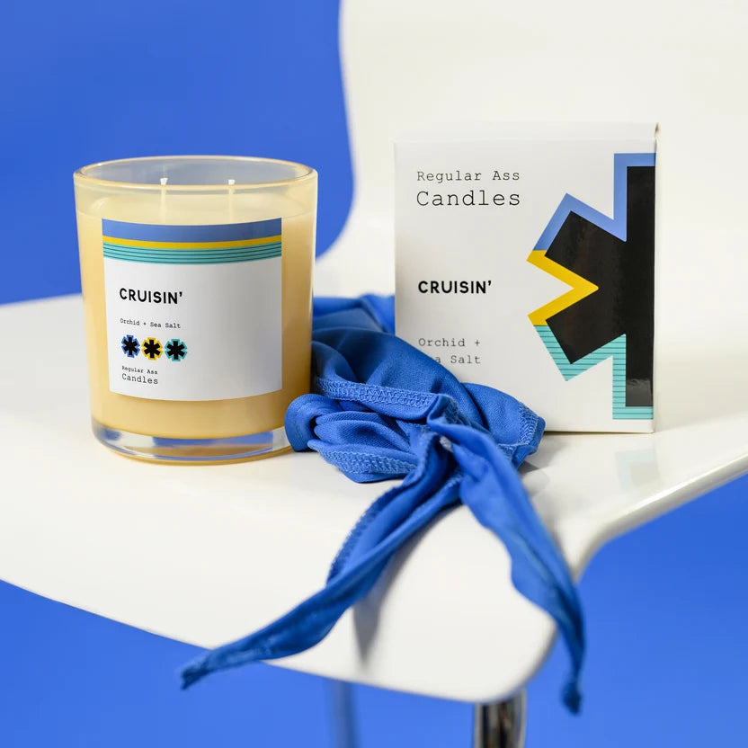 Regular Ass Candles - Rock the Boat (Rhubarb + Kiwi + Driftwood) Candle