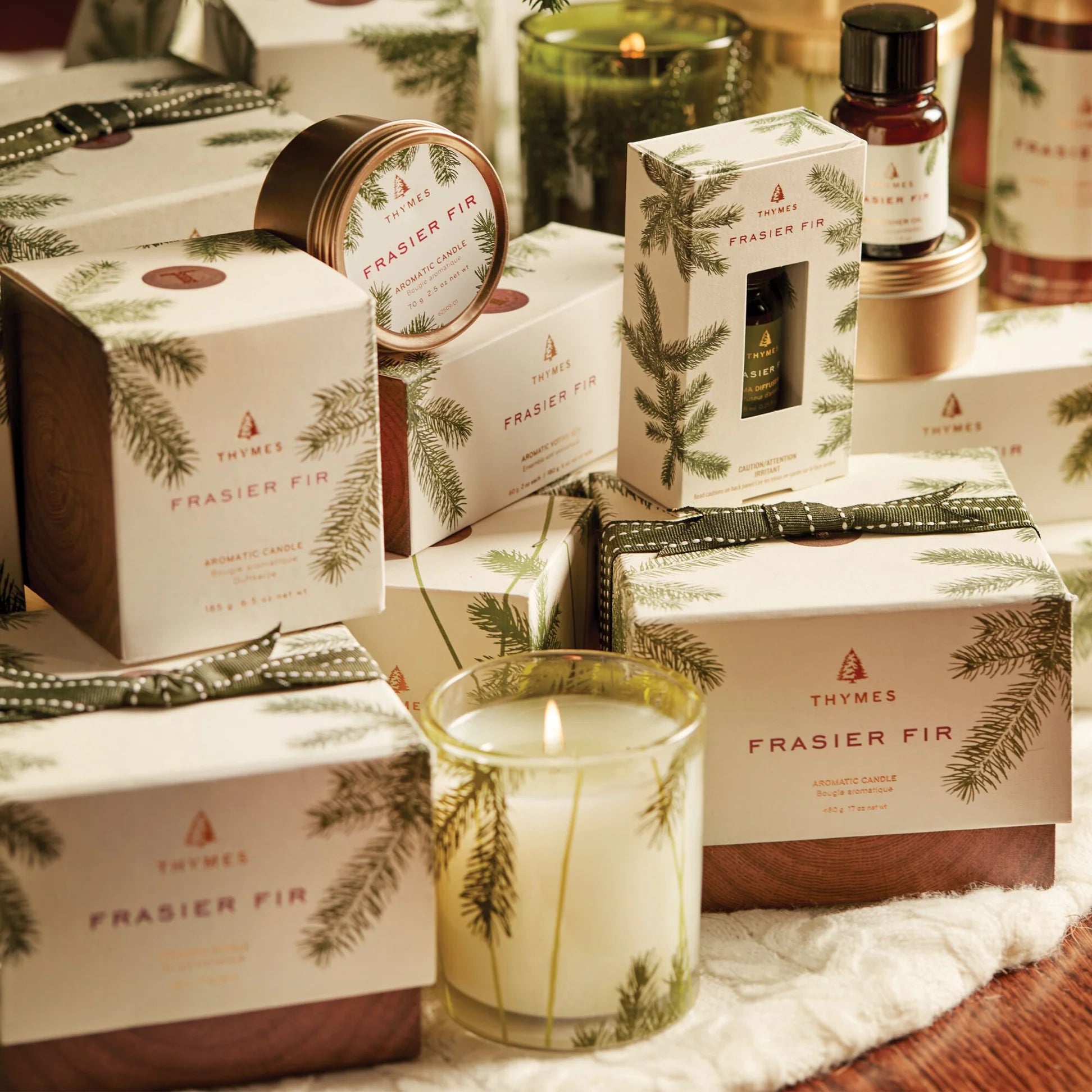Thymes - Frasier Fir Candle (Pine Needle Glass) 6.5oz.