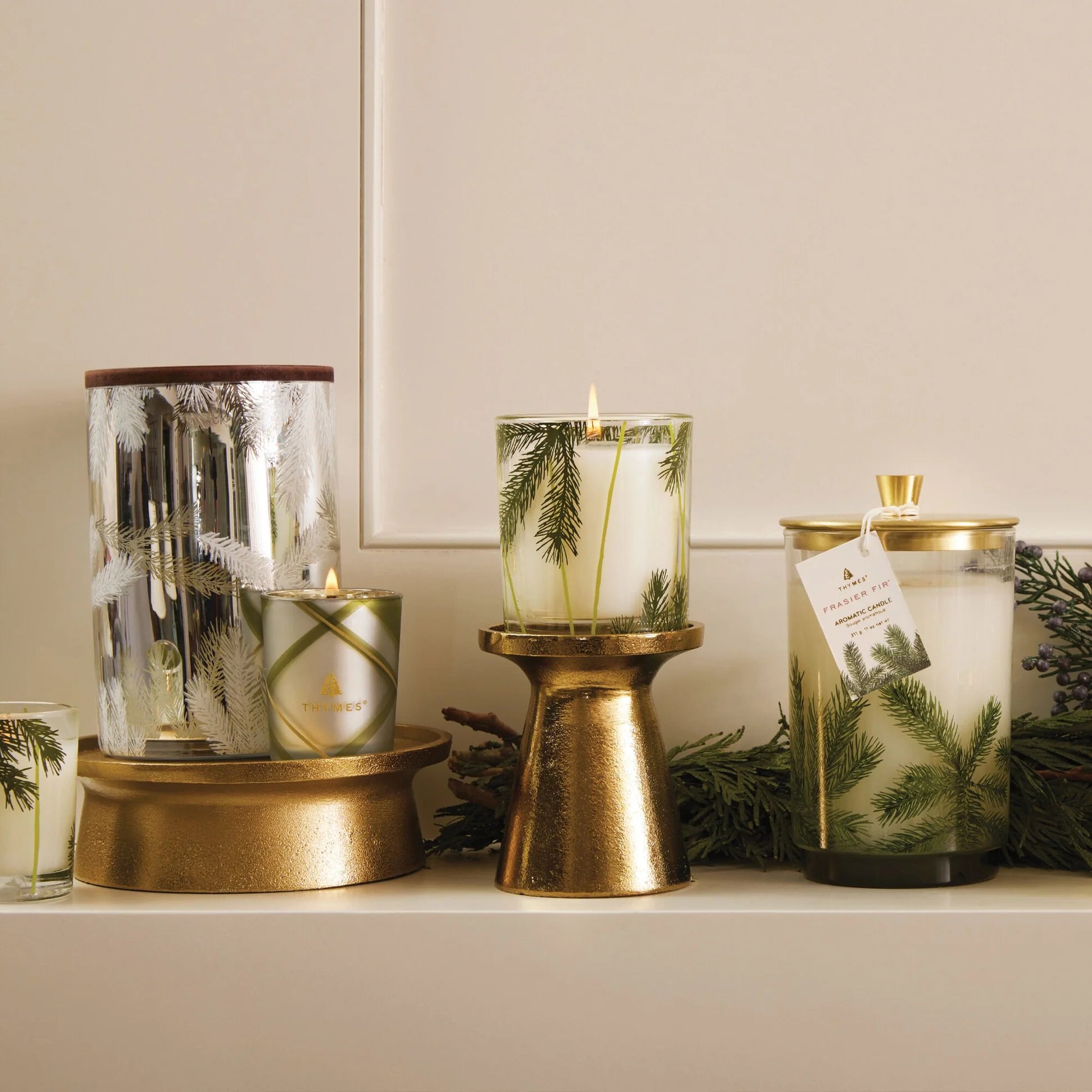 Thymes - Frasier Fir Candle (Pine Needle Glass) 6.5oz.
