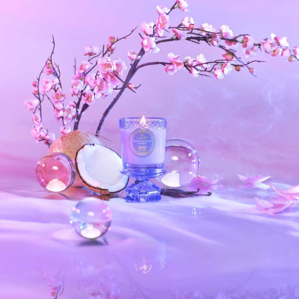 Voluspa - Cherry Blossom Bubble Boxed Candle (Wicked 2 Collection)